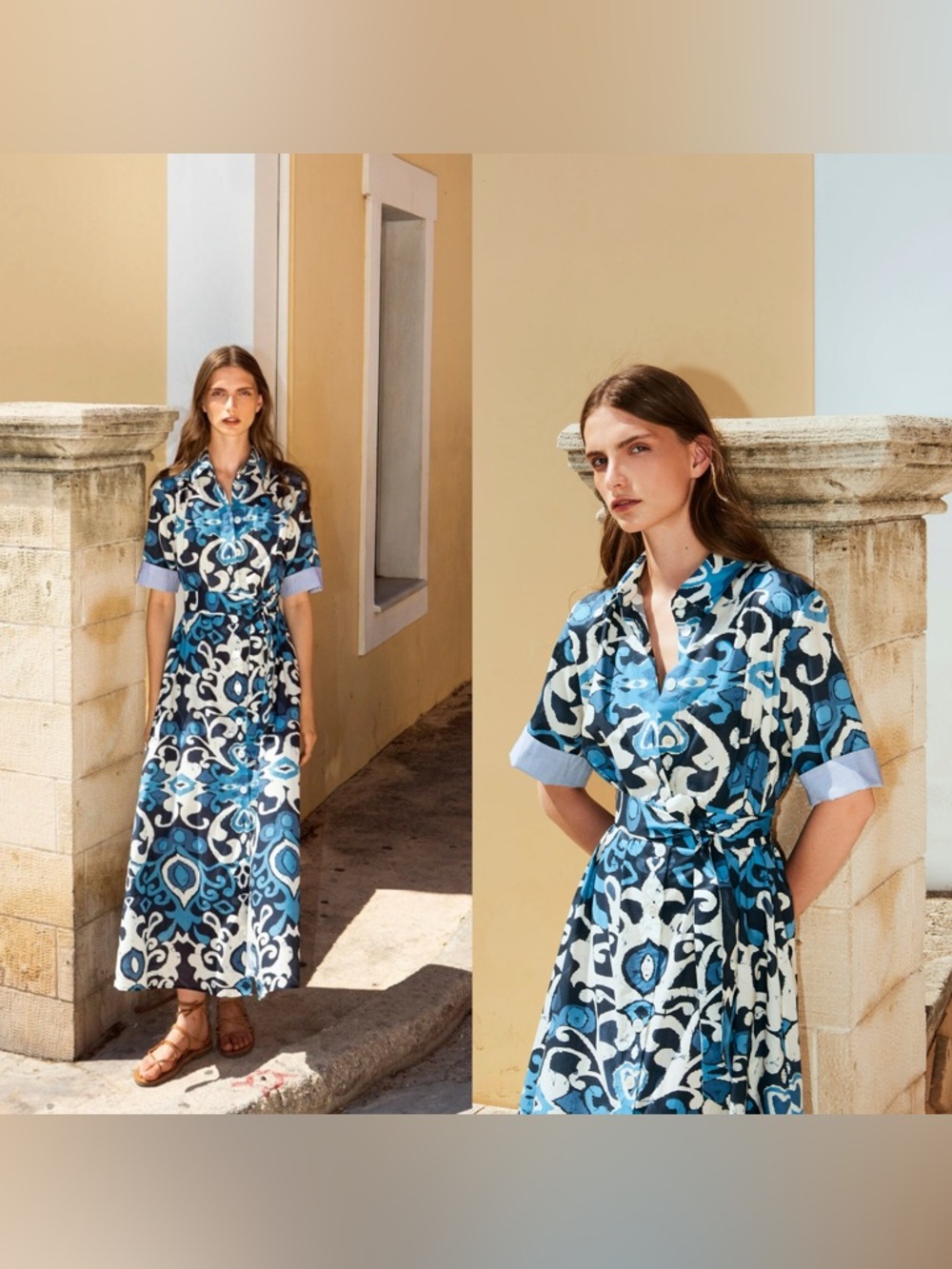 NWT EVI GRINTELA Valerie Midi Short sleeve dress